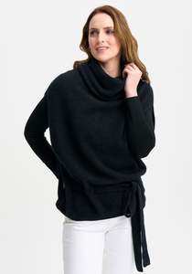 Ponchos: Cassie Possum Merino Belted Cape