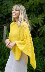 Mesh Merino & Cotton Poncho