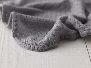 Kids: Eyelet Merino Baby Blanket