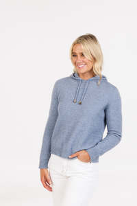 Native World: Cropped Possum Merino Hoodie