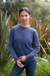 Mcdonald New Zealand: Lace Detail Possum Merino Crew Neck Jersey