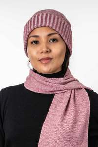 Koru Knitwear: Moss Stitch Plated Possum Merino Beanie