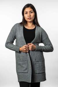 Koru Knitwear: Long Line Possum Merino Cardigan
