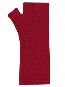 Gloves: Crossed Textured Merino Wool Gloves