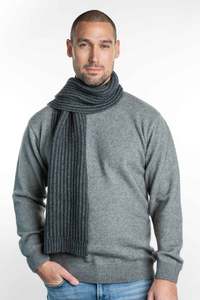 Scarves Neck Warmers: Ribbed Possum Merino Scarf - Koru Knitwear