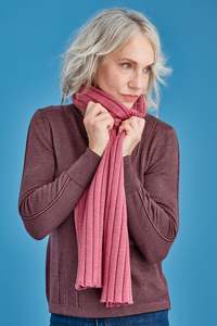 Rib Knit Merino Scarf
