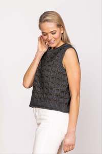 Womens Cardigans Vests: Eyelash Possum Merino Vest