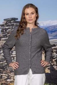 Plain Nordic Possum Merino Cardigan