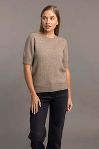 Summer Collection: Stepped Stitch Possum Merino T-Shirt