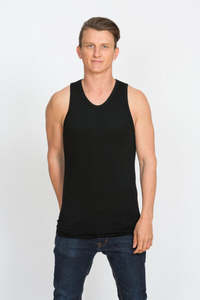 Merino Men: Round Neck Merino Singlet