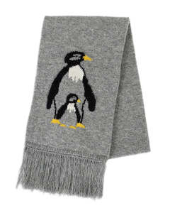 Pure Merino Scarves: Penguin Design Merino Wool Scarf