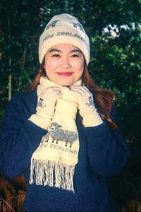 Pure Merino Scarves: Sheep Design Merino Wool Scarf