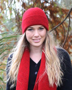 Pure Merino Headwear: Plain Double Layer Merino Wool Beanie
