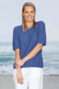 Clearance: Women's Dimple Stitch Summer Possum Sweater