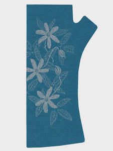 Pure Merino Gloves: Clematis Print Merino Wool Gloves