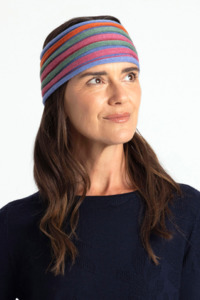 Pure Merino Headwear: Multi Stripe Merino Wool Headband