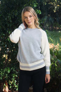 Alpaca: Banded Alpaca Wool Jumper