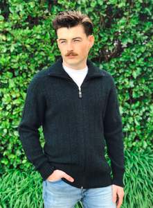 Mens Jackets: Full Zip Possum Merino Mens Jacket