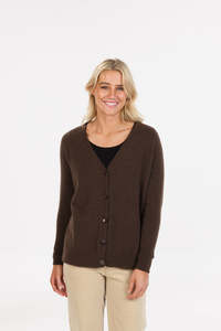 Relaxed Fit Possum Merino Cardigan