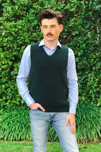 Mens Cardigans Vests: Men's Possum Merino Pullover Vest
