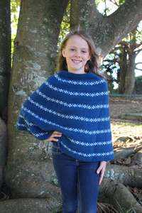 Girls Possum Merino Poncho
