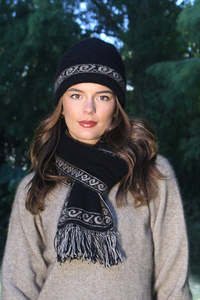 Souvenirs: Koru Motif Possum Merino Beanie