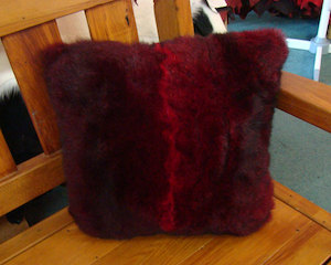 Products: Pillow Fur Cover – Amazing Red Envirofur