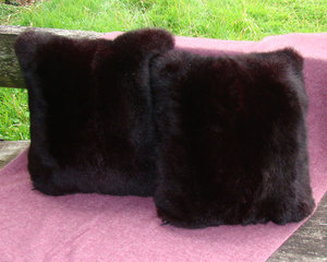 Products: Pillow Fur Cover – Burgundy Envirofur