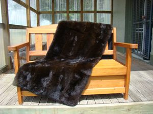Products: Chocolate Luxurious Possum Fur Mini Throw Envirofur
