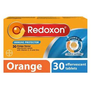 Frontpage: Redoxon Immunity Orange Flavour 30 Effervescent Tablets EXP2024/11