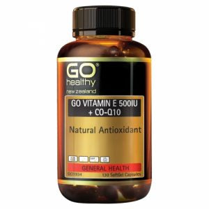 Heart Health Support: Go Healthy Vitamin E 500IU + CoQ10 130 Capsules