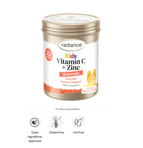Vitamins: Radiance Kids Gummies Vit C & Zinc 45s