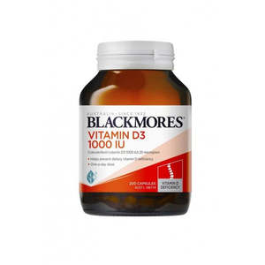 Vitamins: Blackmores Vitamin D3 1000 IU Capsules