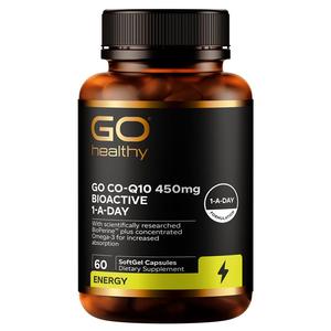 Coq10: GO Healthy CoQ10 450mg Bioactive 1-A-Day 60 Capsules
