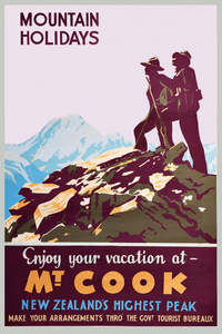 Postcard: 920 - Post Art Postcard - Mountain Holidays Mount Cook Vintage