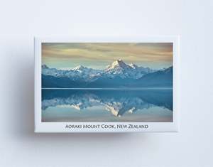 Magnet: FM0118 - Post Art Magnet - Aoraki Mount Cook and Lake Pukaki
