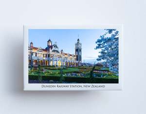 Magnet: FM0109 - Post Art Magnet - Dunedin Railway Station