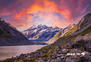 SMC1132 - Aoraki Mt Cook from Hooker Valley - Small Postcard