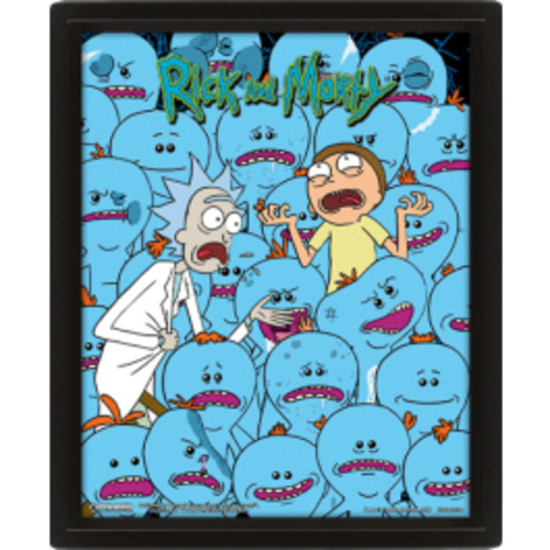 Movies & TV: Rick & Morty Mr Meeseeks Framed 3D Lenticular