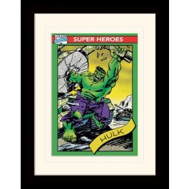 Comics: Marvel Comics Hulk - Trading Card Framed Print