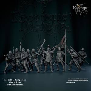Reconquer Designs: Late C14th/Early C15th Men at Arms, Two-Handed Weapons