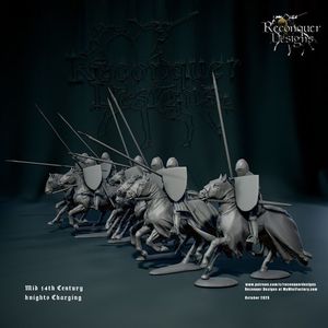 Reconquer Designs: Mid C14th Knights Set A Charging