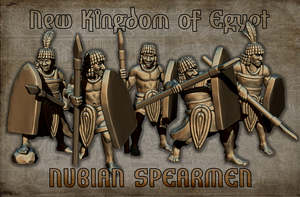 New Kingdom Egyptian: Nubian Spearmen