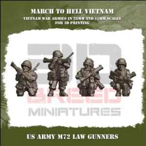 Vietnam Era Us: US Army riflemen with M72 LAW