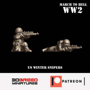 3d Breed Ww2 United States: US GIs Snipers, Winter Coats