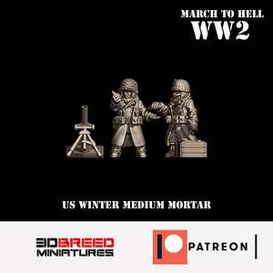 US GIs 81mm Mortar, Winter Coats