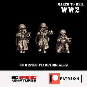3d Breed Ww2 United States: US GIs Flamethrowers, Winter Coats