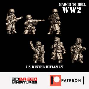 3d Breed Ww2 United States: US GIs Rifles, Winter Coats