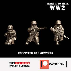 3d Breed Ww2 United States: US GIs BAR Gunners, Winter Coats