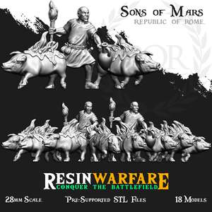 Resin Warfare Republican Romans: Flaming pigs
